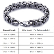 4/5/6/8mm Royal Chain Bracelet For Men Stainless Steel punk Rock