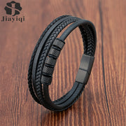 Luxury Stainless Steel Beaded Bracelet Fashion Men's Jewelry Classic