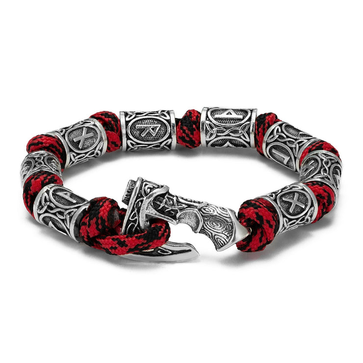 Norse Vikings Axes Wrap Bracelets Men Mjolnir Hammer Camping