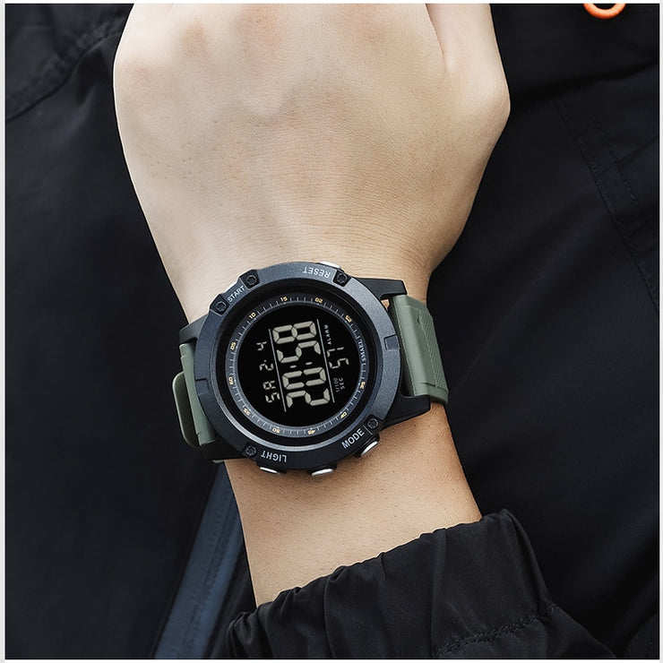 Fashion Digtial Sports Watch for Men Waterproof LED Back Light Stopwatch