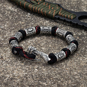 Norse Vikings Axes Wrap Bracelets Men Mjolnir Hammer Camping