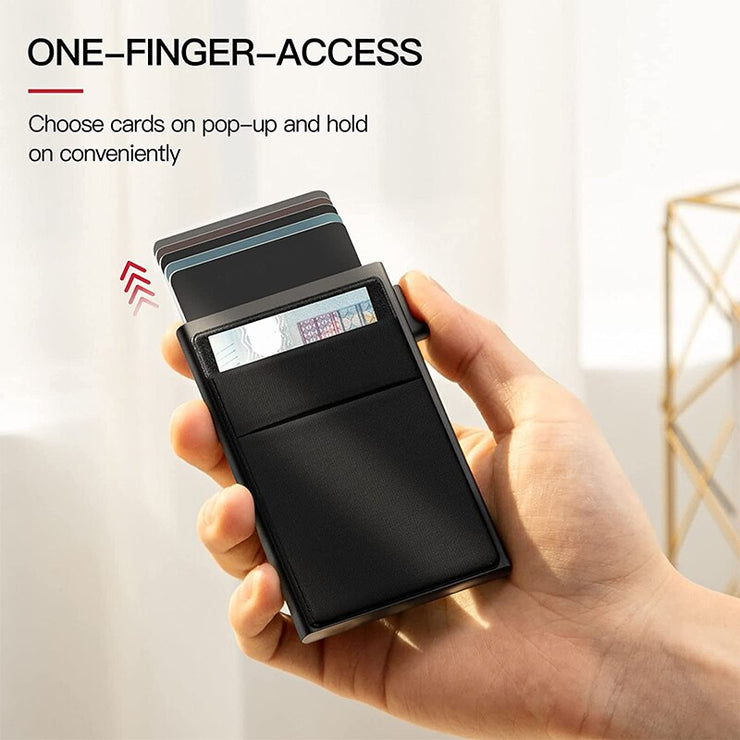 Rfid Credit Card Holder Men Thin Slim Mini Minimalist Wallets Luxury Metal