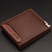 Men's Wallet Short Multi-function Fashion Casual Draw Card Wallet