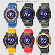 Fashion Digtial Sports Watch for Men Waterproof LED Back Light Stopwatch