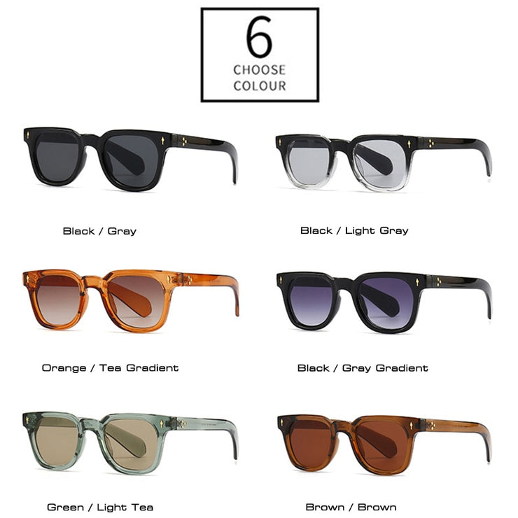 Retro Square Men Rivets Sunglasses Shades UV400 Fashion Women