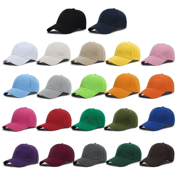 Men Multiple Colour Baseball Cap Peaked Cap Solid Color Adjustable