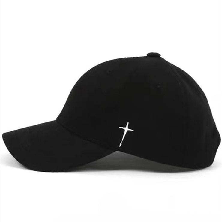 Unisex Simple Black Baseball Cap Solid Color Golf Hat Cotton Snapback Caps