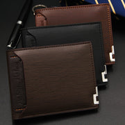 Men's Wallet Short Multi-function Fashion Casual Draw Card Wallet