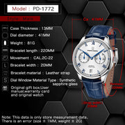 41MM Roman numerals Pilot Mechanical Watches Sapphire Glass Energy