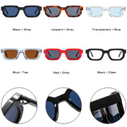 Fashion Square Sunglasses Women Shades UV400 Vintage Blue Tea