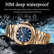 Luxury Man Wristwatch Business Stainless Steel Quartz Men Watch Waterproof