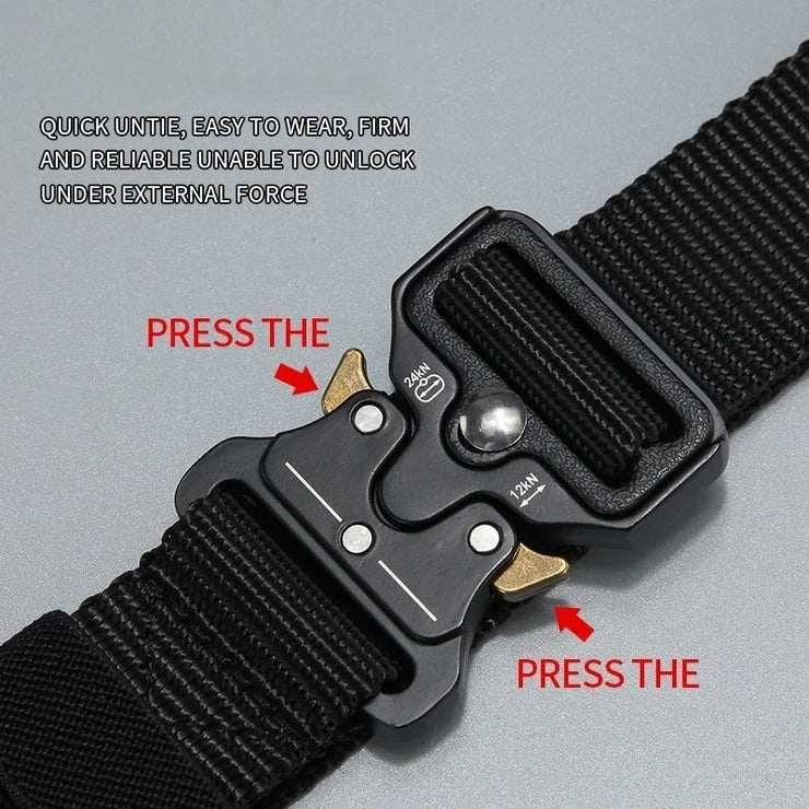 Men Belt Outdoor Hunting Tactical Belt Multi-Function Buckle Nylon Belt