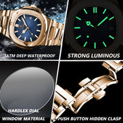 Luxury Man Wristwatch Business Stainless Steel Quartz Men Watch Waterproof