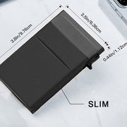 Rfid Credit Card Holder Men Thin Slim Mini Minimalist Wallets Luxury Metal