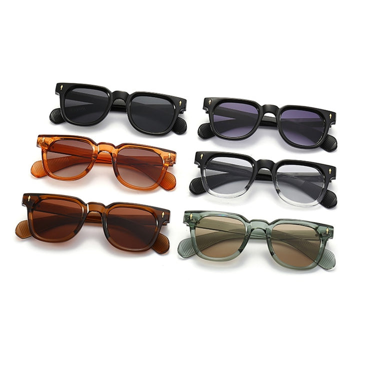 Retro Square Men Rivets Sunglasses Shades UV400 Fashion Women